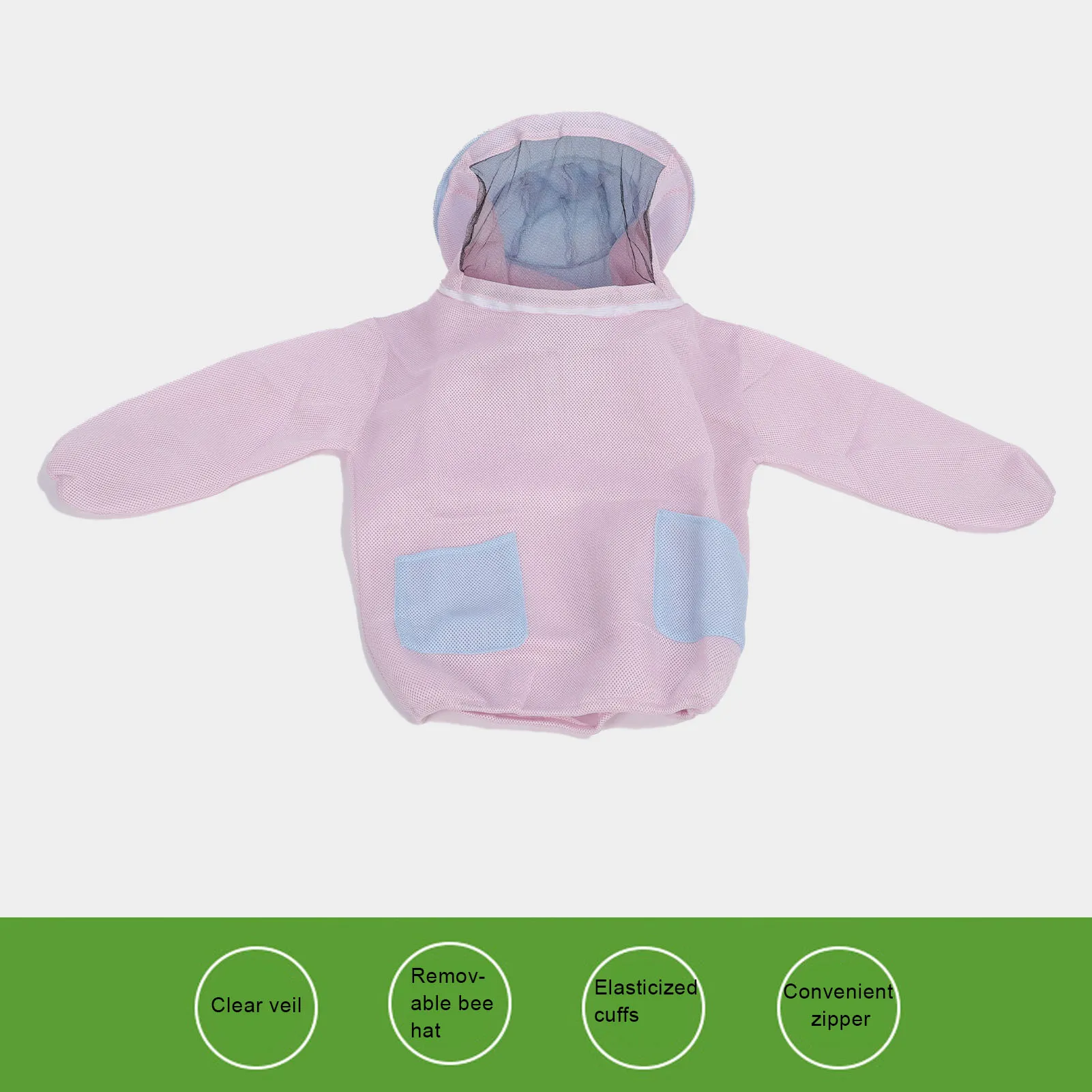 

Women's Beekeeping Jacket with Veil - Breathable Mesh Cotton Ventilated Stylish Beekeeper Suit for Beekeeping