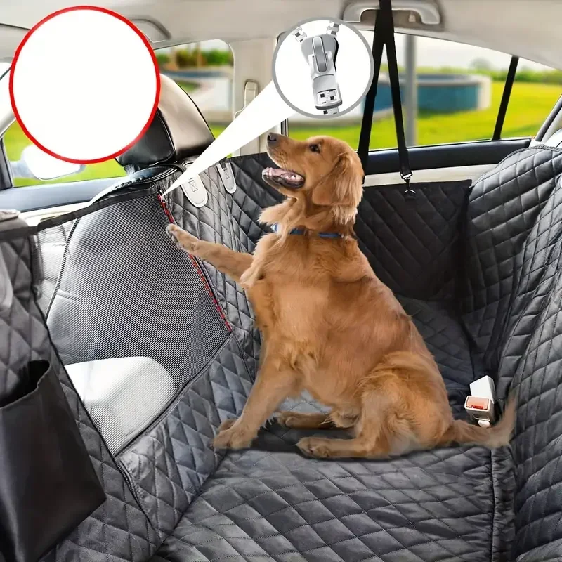 

Dog Seat Cover for Back Seat Waterproof Pet Travel Carrier Hammock Dog Car Seat Covers with Mesh Window Safety Carrier