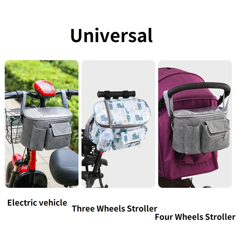 Organizador Universal para cochecito de bebé, bolsa de almacenamiento para biberón, bolsa para mamá, accesorios multiusos para cochecito de bebé