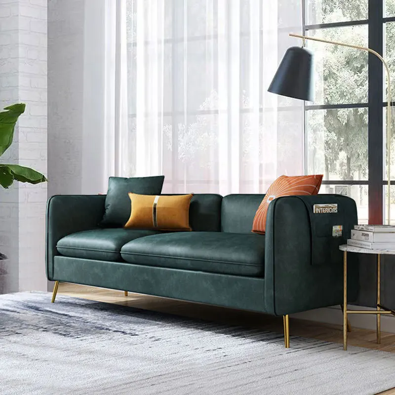 Nordic modern simple living room fabric sofa Internet celebrity free dismantling apartment clothing store milk tea shop