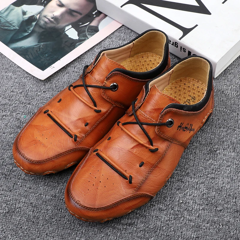 Golden Sapling Man Loafers Fashion Party Flats Men\'s Casual Shoes Business Loafers Comfortable Leisure Footwear Office Moccasins