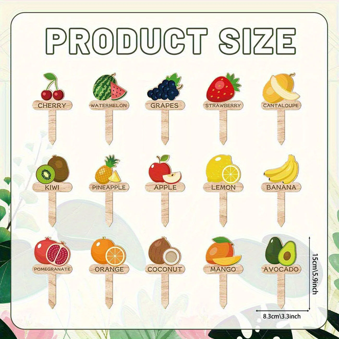 15 wooden flower pot plant labels, reusable creative vegetable labels suitable for indoor/outdoor, courtyard lawn care