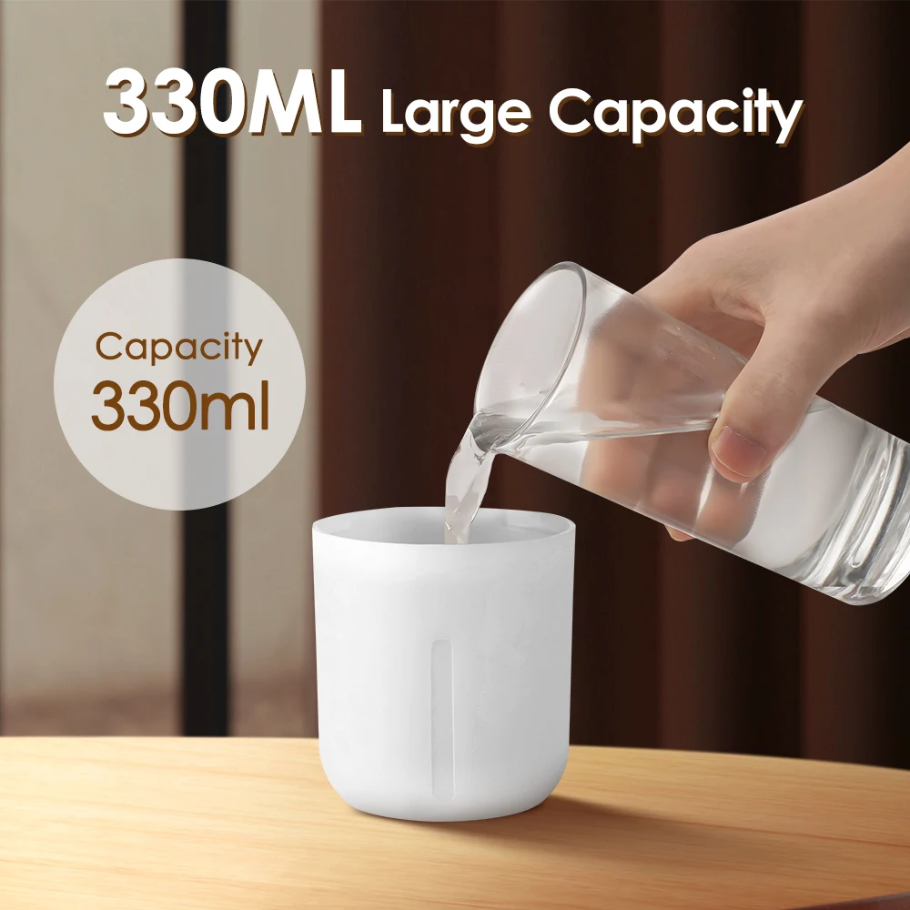 مرطب هواء صغير محمول USB، ناشر رائحة، ضوء بارد LED، رذاذ للغرفة، المنزل، السيارة، منقي النباتات، 330 مل ﻿