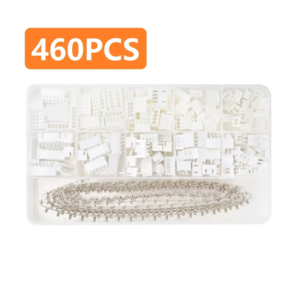 460 قطعة ل JST-XH 2.54 مللي متر طقم توصيل 2/3/4/5/6 دبوس رأس الإسكان موصلات لملحقات أداة المعدات الكهربائية