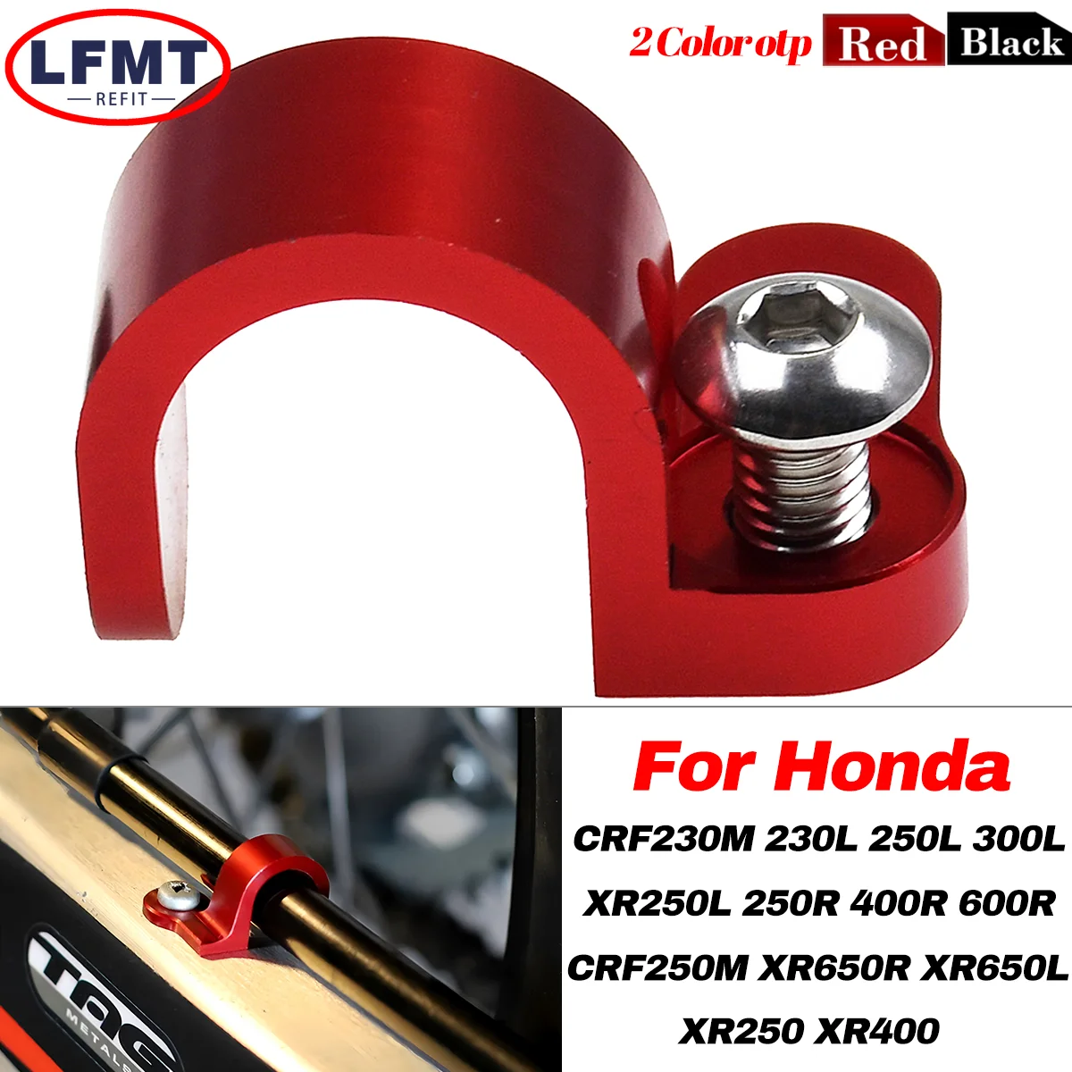 

Rear Brake Hose Guide Clamp For Honda CRF230L 250L 300L 230M 250M XR250L 250R 400R 600R Motorcycle Brake Line Holder Clamping