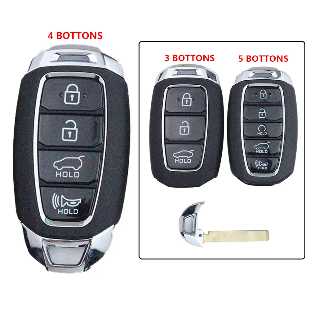 3/4/5BNT Car Key Housing Shell for Hyundai Creta I20 I30 IX35 IX25 Elantra Grandeur Ig Accent Solaris Sonata Palisade Kona Azera