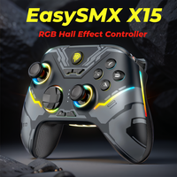 EasySMX X15 RGB Wireless Gamepad Bluetooth Gaming Controller Compatible with PC/Nintendo Switch/Steam/Cellphone, Hall Effect