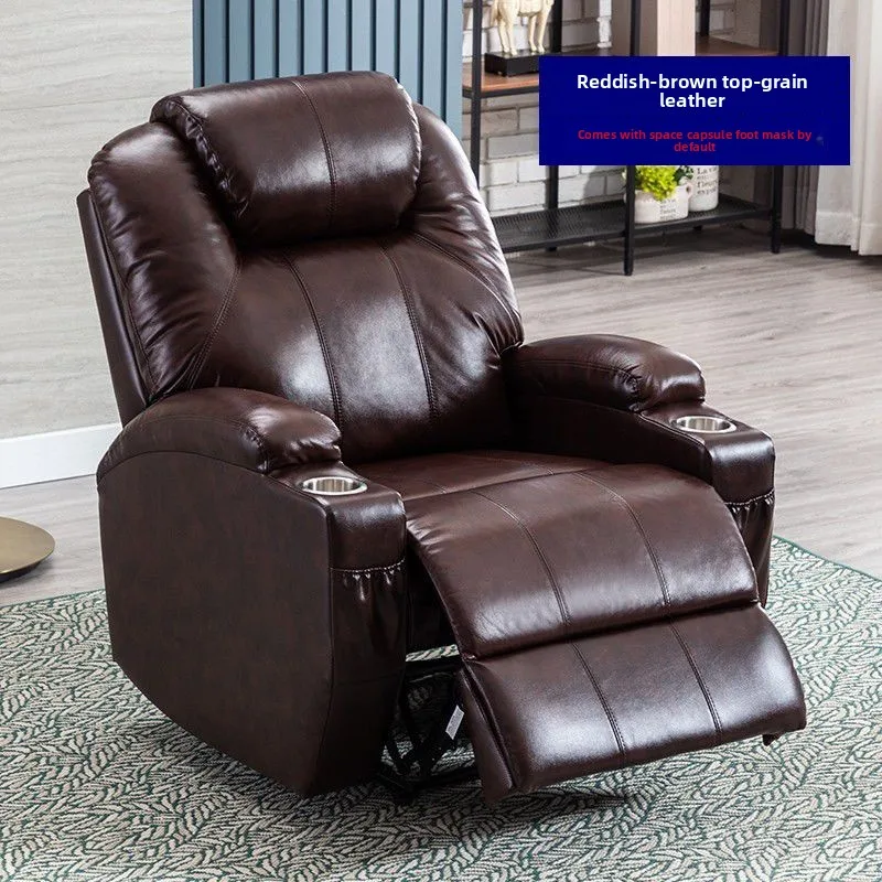 First-class space capsule sofa, electric multi-function leather sofa