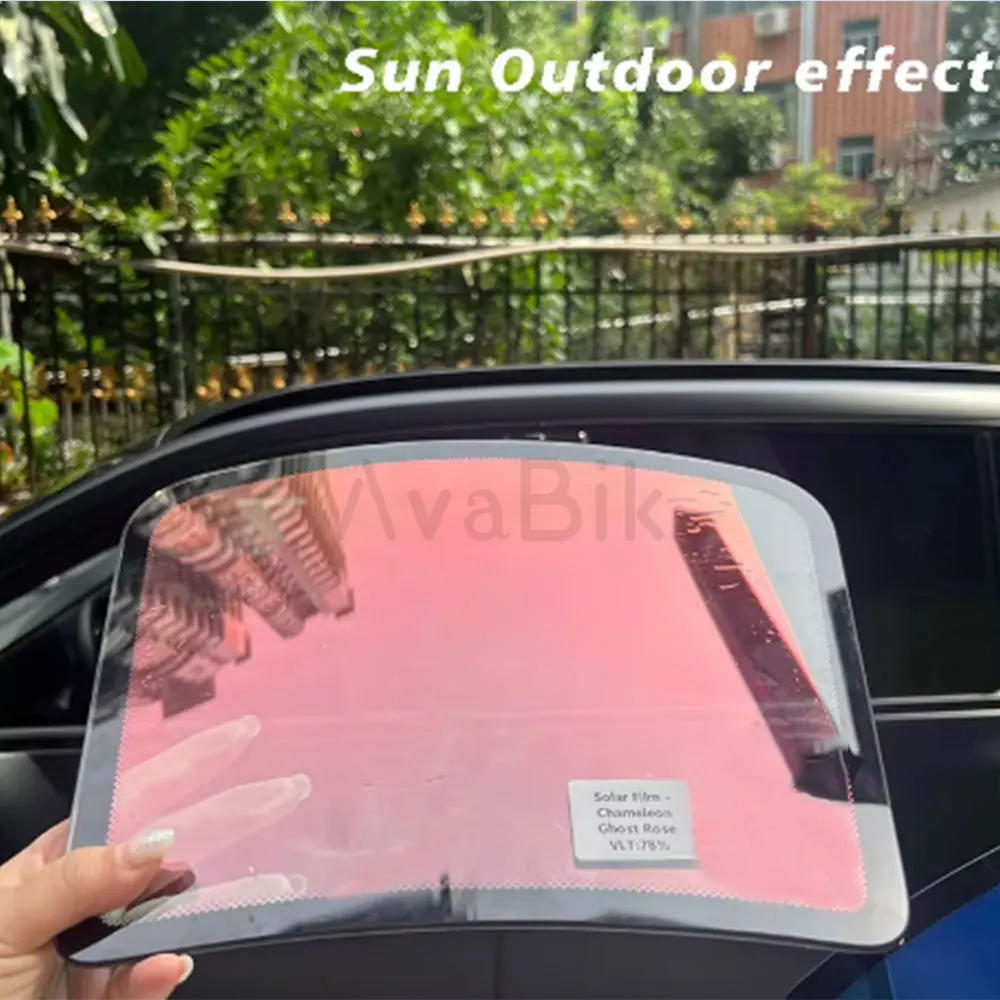 

1x6M VLT85% ruby red Chameleon Film Car Foil High Heat Rejection Tint Window Glass Sticker Protection Car Front Window Foils UV