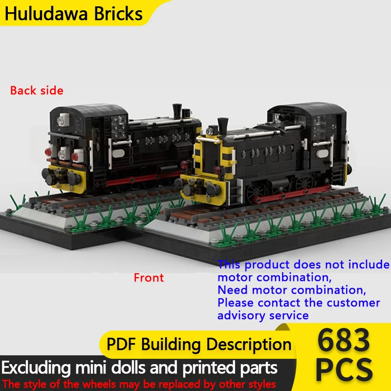 

Модель городского автомобиля MOC, строительные кирпичи, черный класс 03, паровой локомотив, модульная технология, детские праздничные подарки, сборные игрушки, костюм