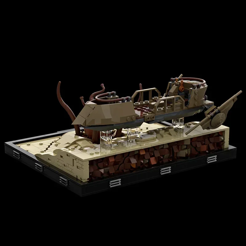 Popular Star Movie Model Moc Building Blocks Desert Skiff Diorama Technology Brick DIY Assembly Construction Toy Gifts