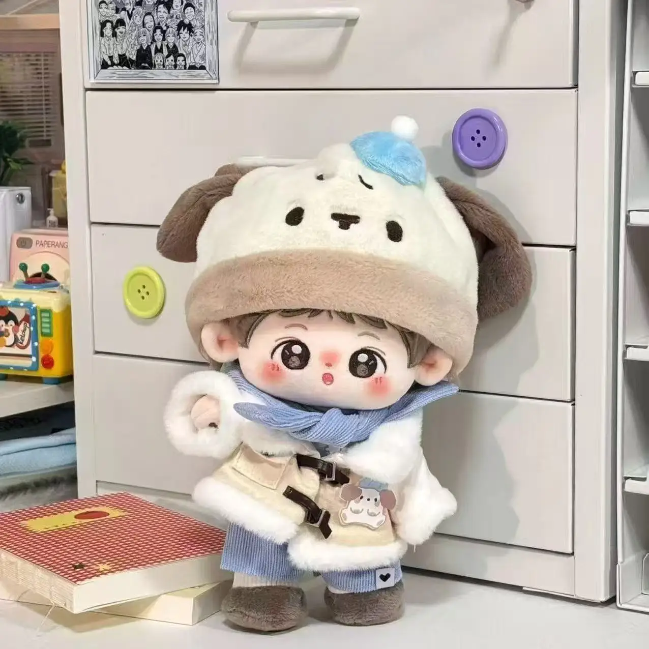 20cm Doll Clothes Cute Winter New Plush Outfit No Attribute Cotton Doll Replacement Clothing Super Adorable