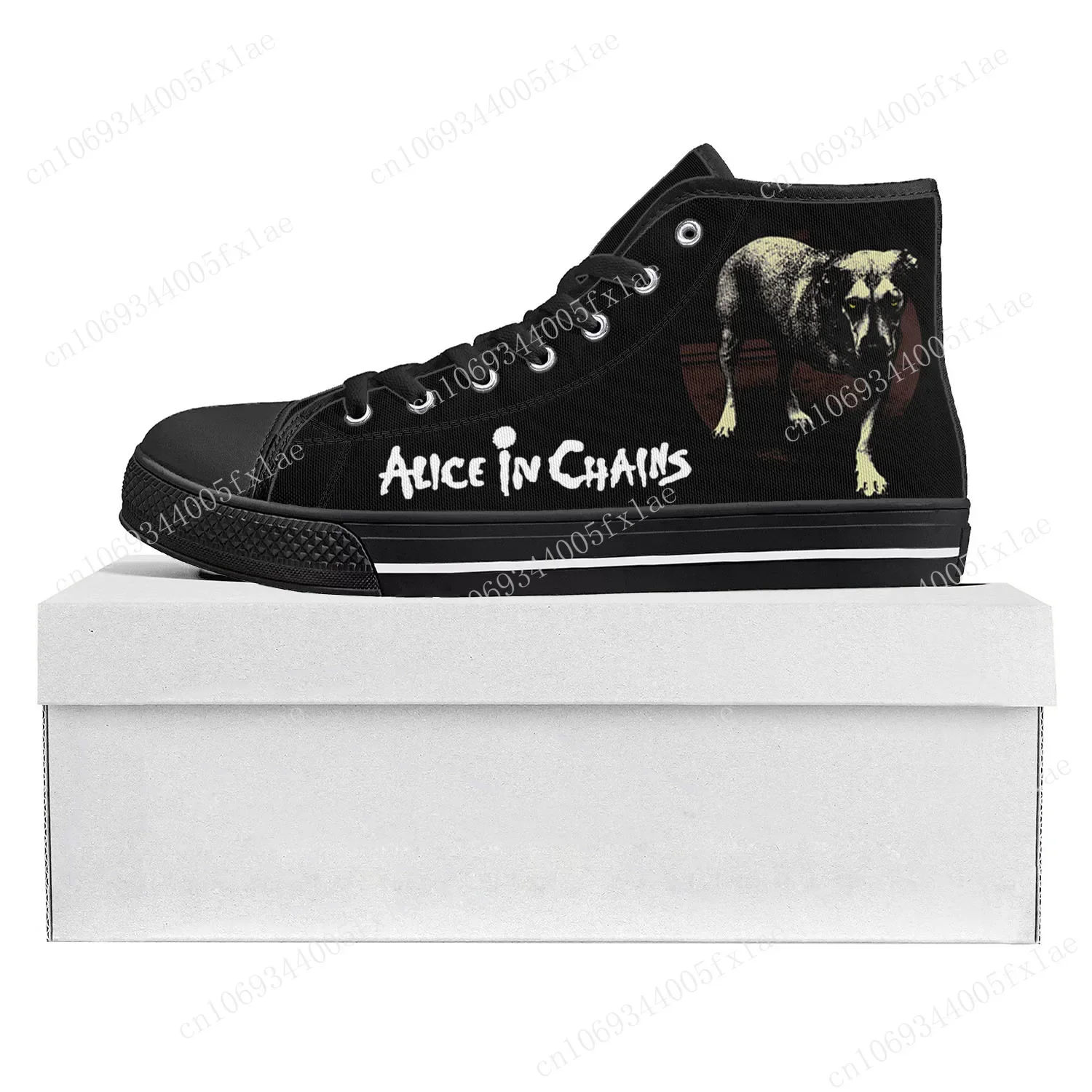 Alice In Chains Metal Rock Band Pop High Top High Quality Sneakers Mens Womens Teenager Canvas Sneaker Couple Shoe Custom Shoe