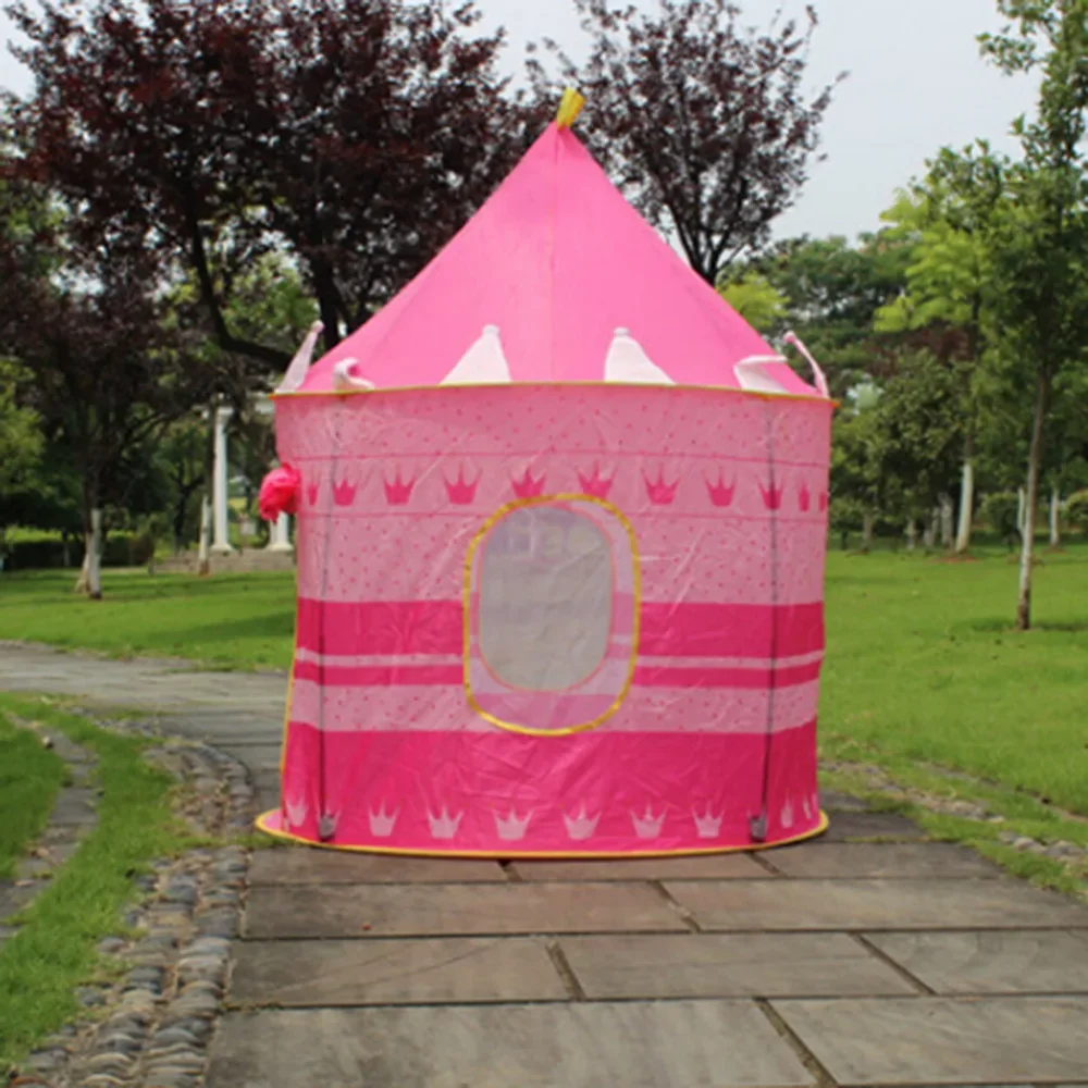 Tentes pliantes pour nourrissons et tout-petits, château Portable pour enfants, maison de jeu rose et bleue, jouets de Camping, cadeaux d'anniversaire et de noël en plein air, décor de chambre