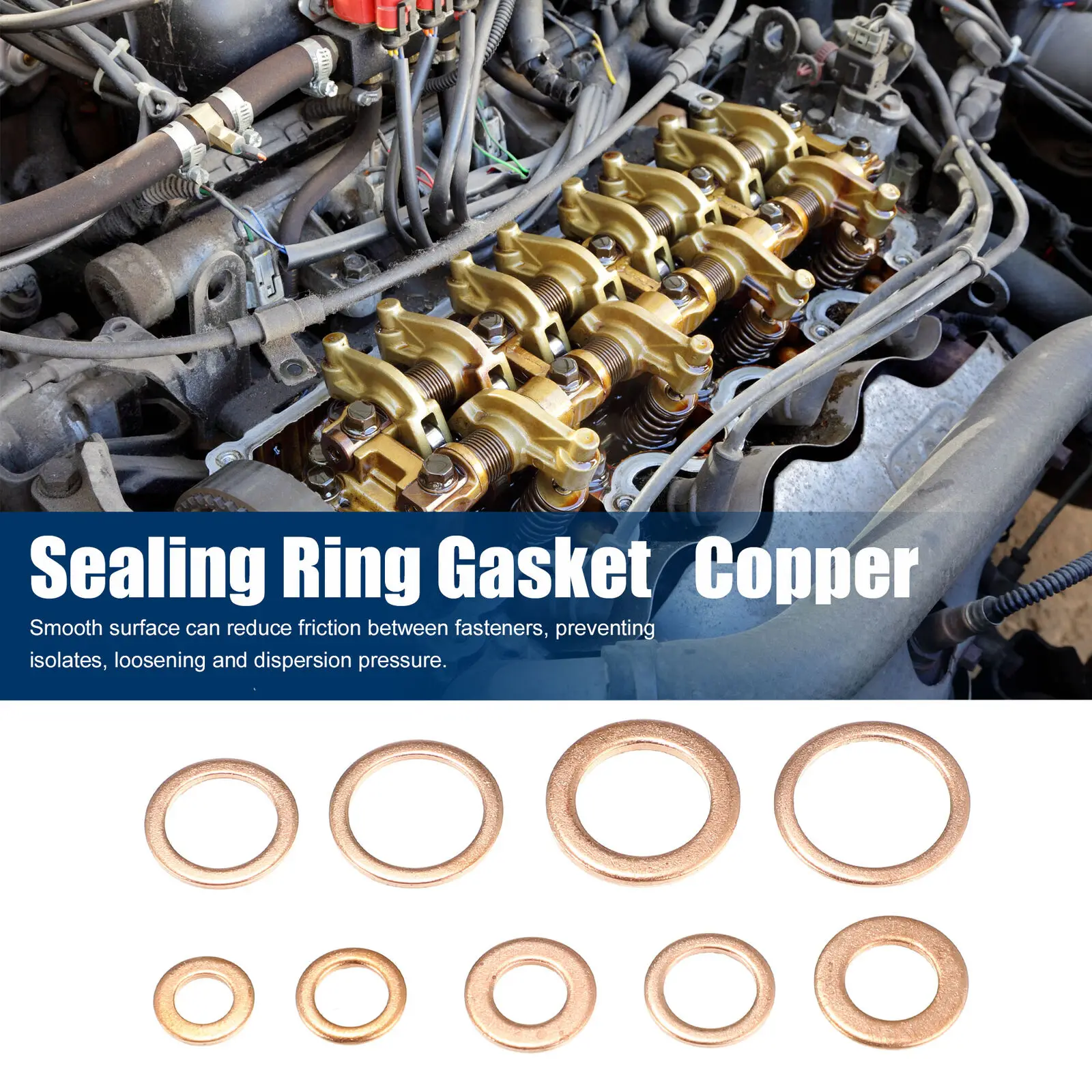 100-200 Pz Rondella di Rame Set Guarnizioni Piatto Rondella di Tenuta Anello di Tenuta Guarnizione di Tenuta Olio per Coppa Tappo di Scarico Olio Impianto idraulico automobilistico