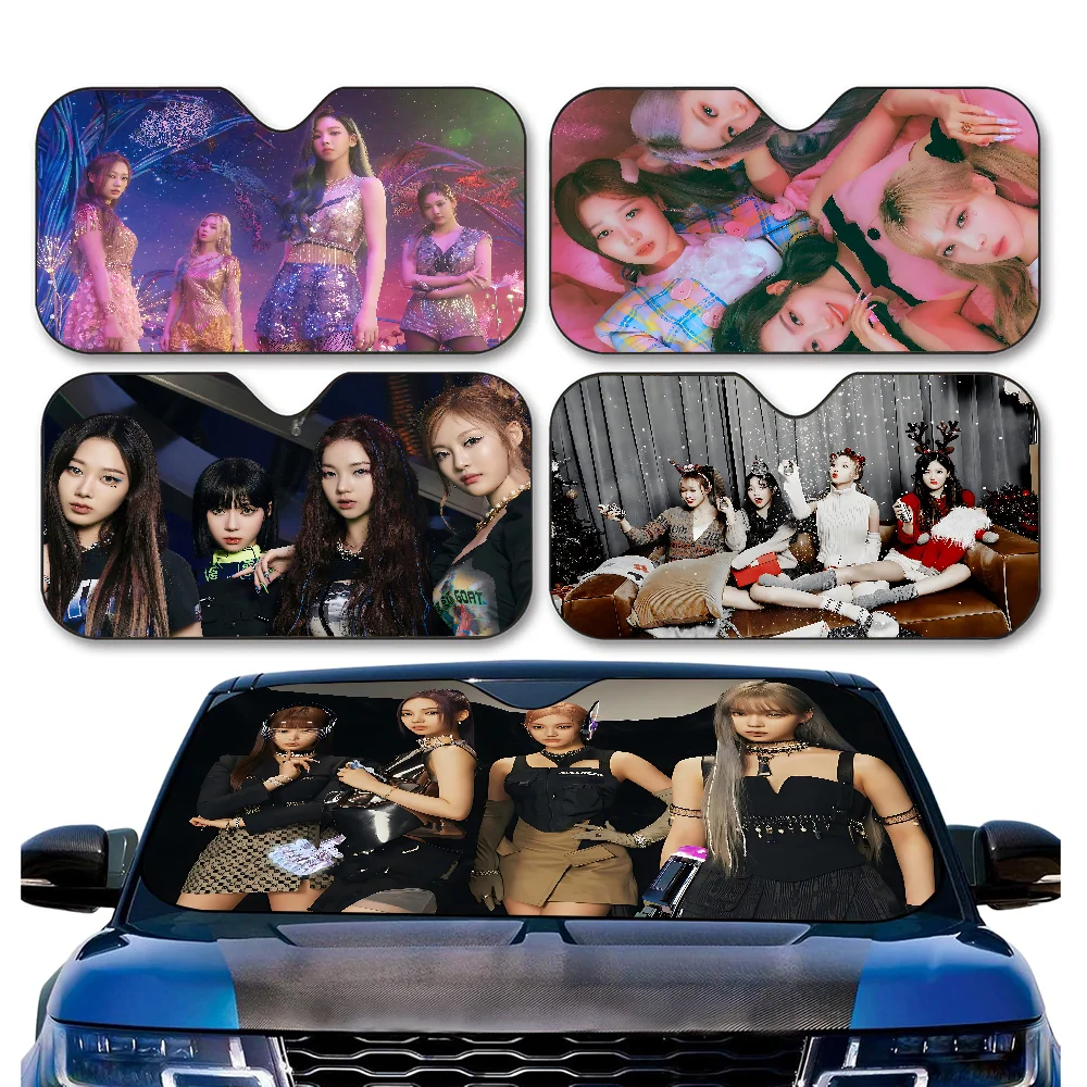 K-KPOP A-Aespas Windshield Sun Shade For Car SUV Truck Front Window Sun Shade Accessory Visor Protector Shield Cover