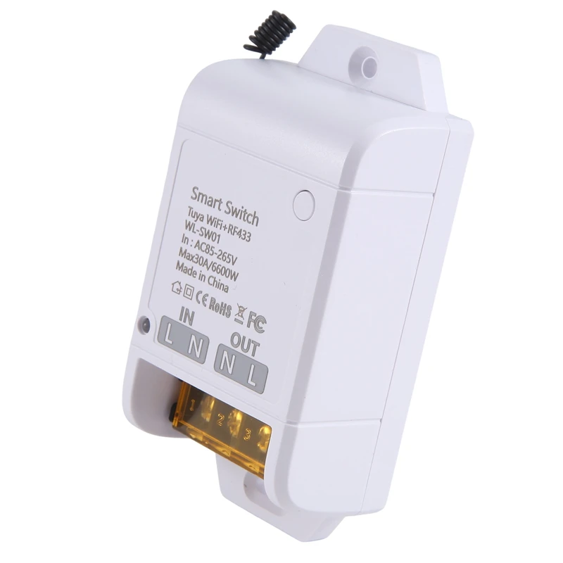 Zigbee Graffiti Wifi On/Off 30A WIFI+RF433 High Power Remote Control Voice Lamp Smart Switch Multifunction Switch