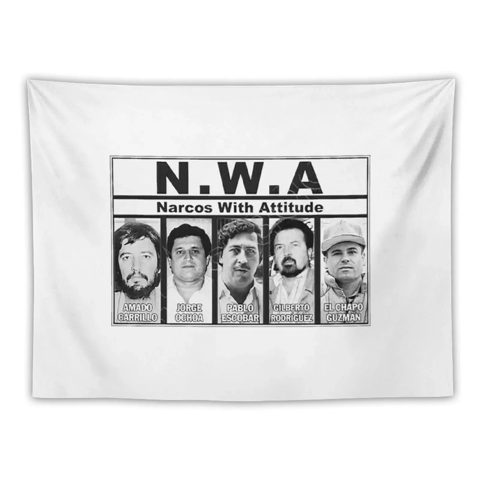 NWA - Narcos With Attitude Tapestry Bedroom Decorations Decoration For Home Tapestry