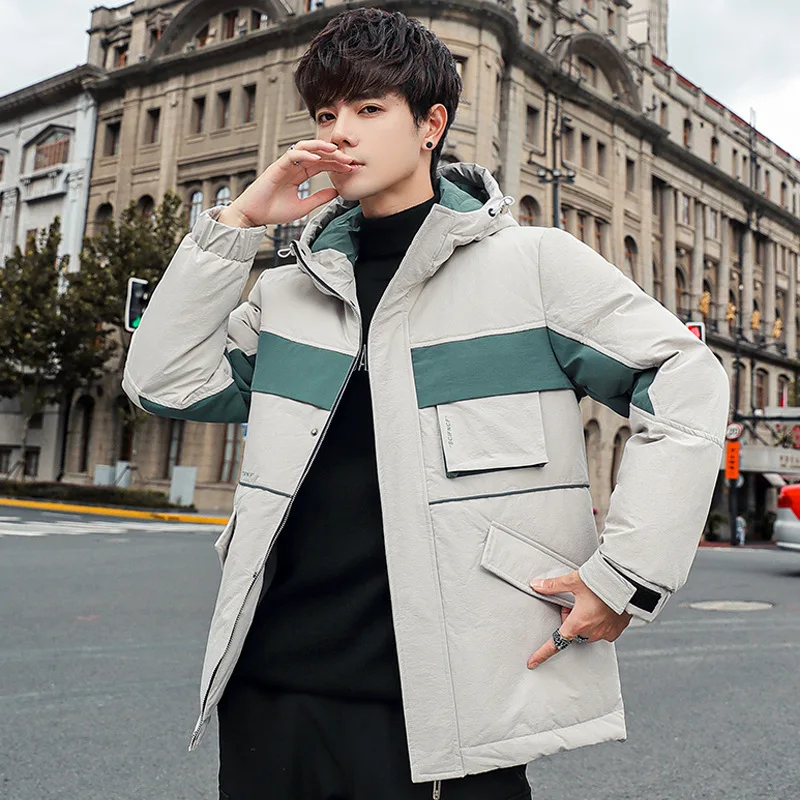 autumn and Winter clothing thickened Korean version student thickened short jacket down jacket coat men