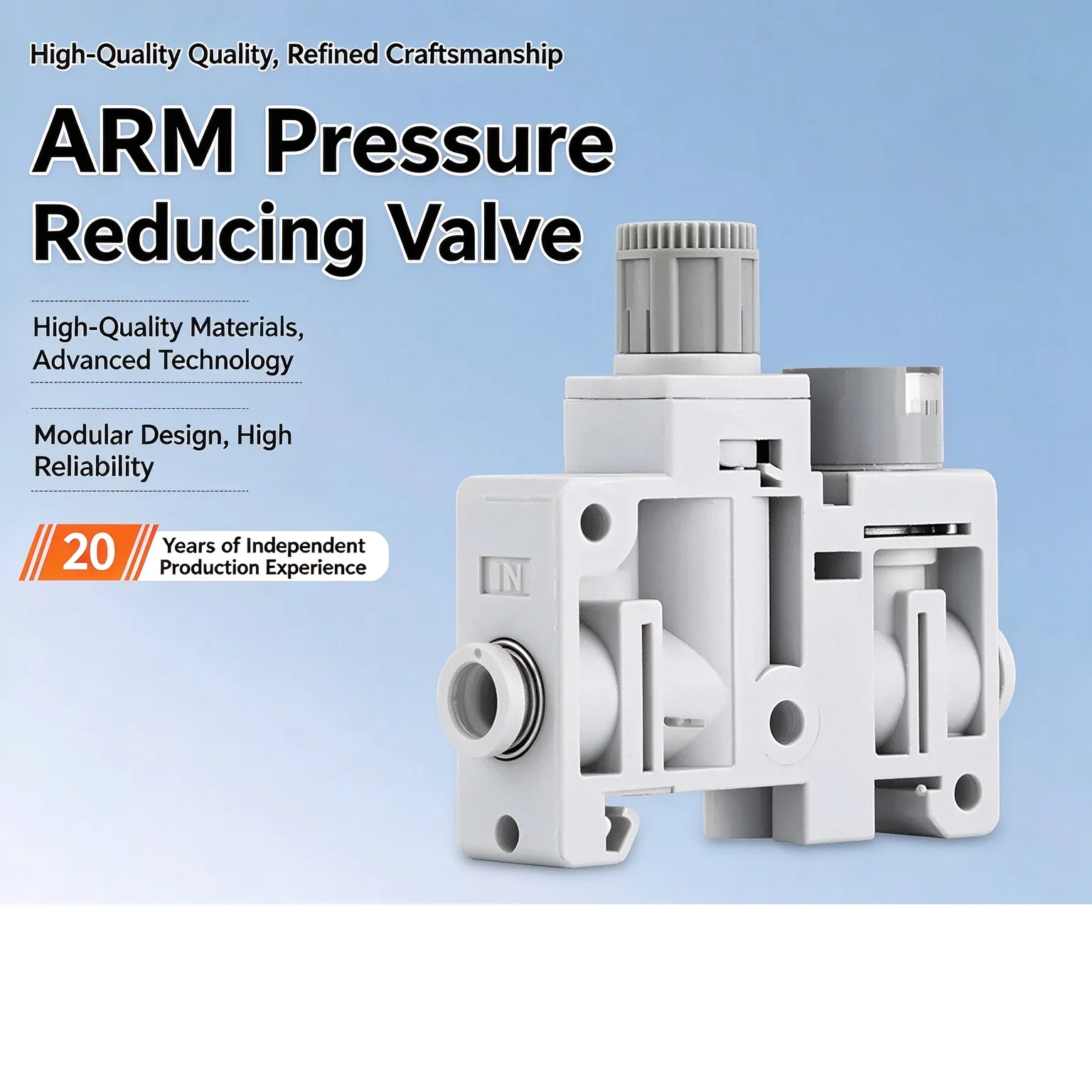 ARM5SA Mini Regulator, Pneumatic Compact Manifold Mounted ARM5SA-06/07/08/18/19/20/25-A
