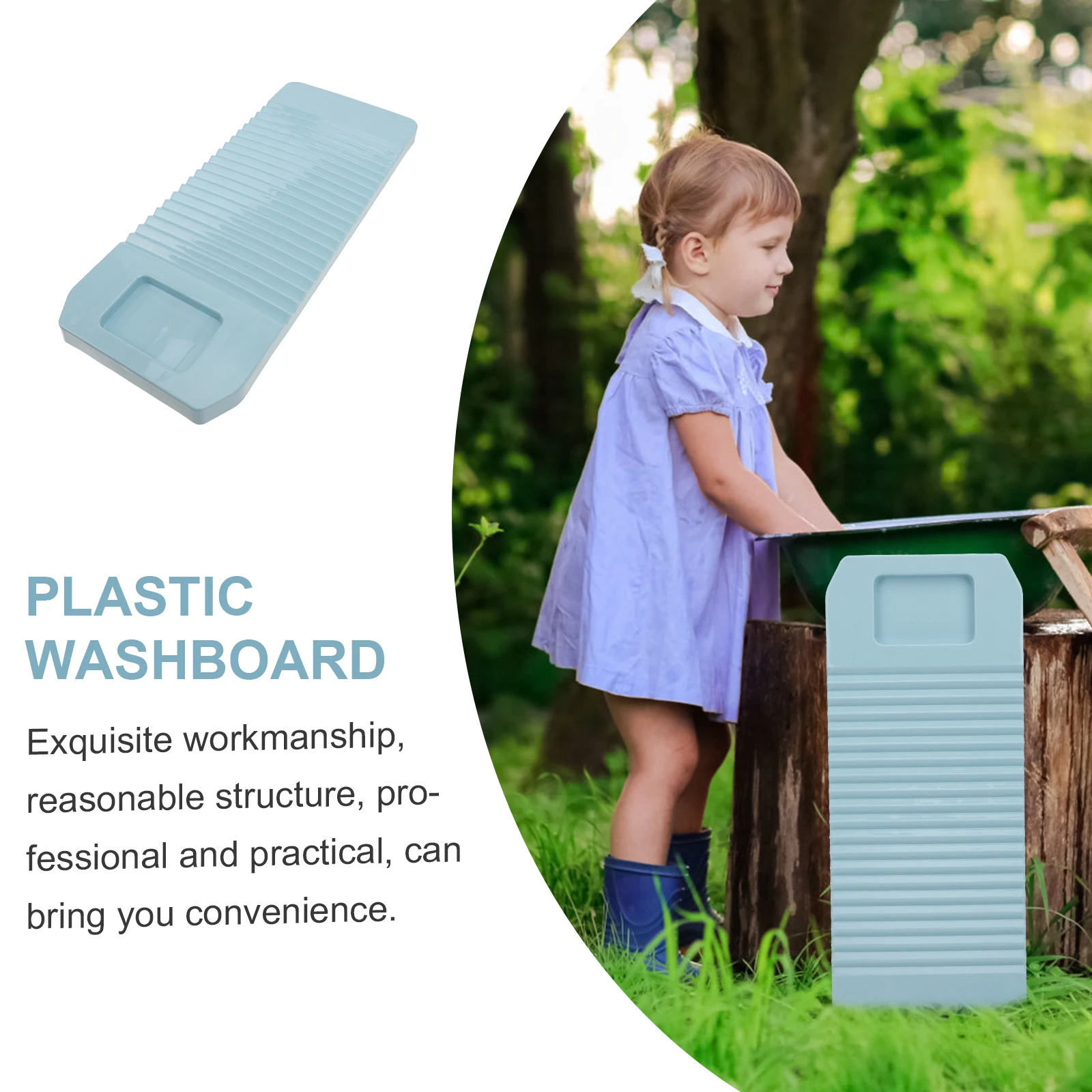 

Plastic Washboard Tools Mini Home Household Travel Anti Skid Scrub Rectangular H Washing Board Durable Practical Non