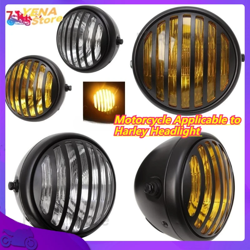 

Мотоцикл подходит для фар Harley, универсальная преобразовательная фара с кольцом дневного света, 7-дюймовая винтажная фара