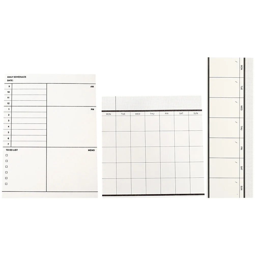 

3 Pcs Business Planner Work Notebooks for Office Notepad Paper Compact Memo Pads