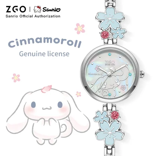 Imagen 1 del producto ZGO Sanrio Cinnamoroll Reloj de cuarzo para mujer Reloj de pulsera con diseño de estudiante elegante e resistente al agua Regalo 2106