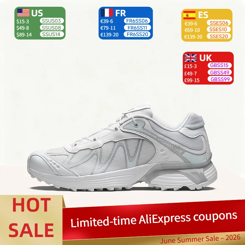 

Salomon XT-WhisperFG Minimalist,Versatile,Comfortable, Soft, and Lightweight Low-Top Casual Running Shoes (Unisex)-White 477619