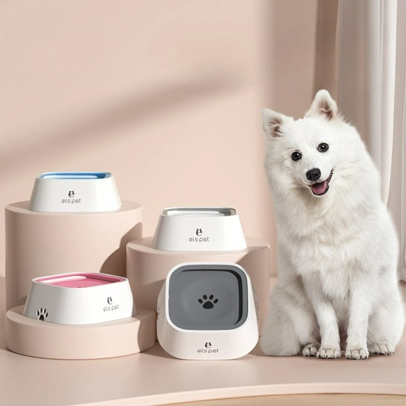 1L Drinking Water Bowl Floating Non-Wetting Mouth Vehicle Mounted Floating Dog Cat Bowl Without Spill Water Dispense