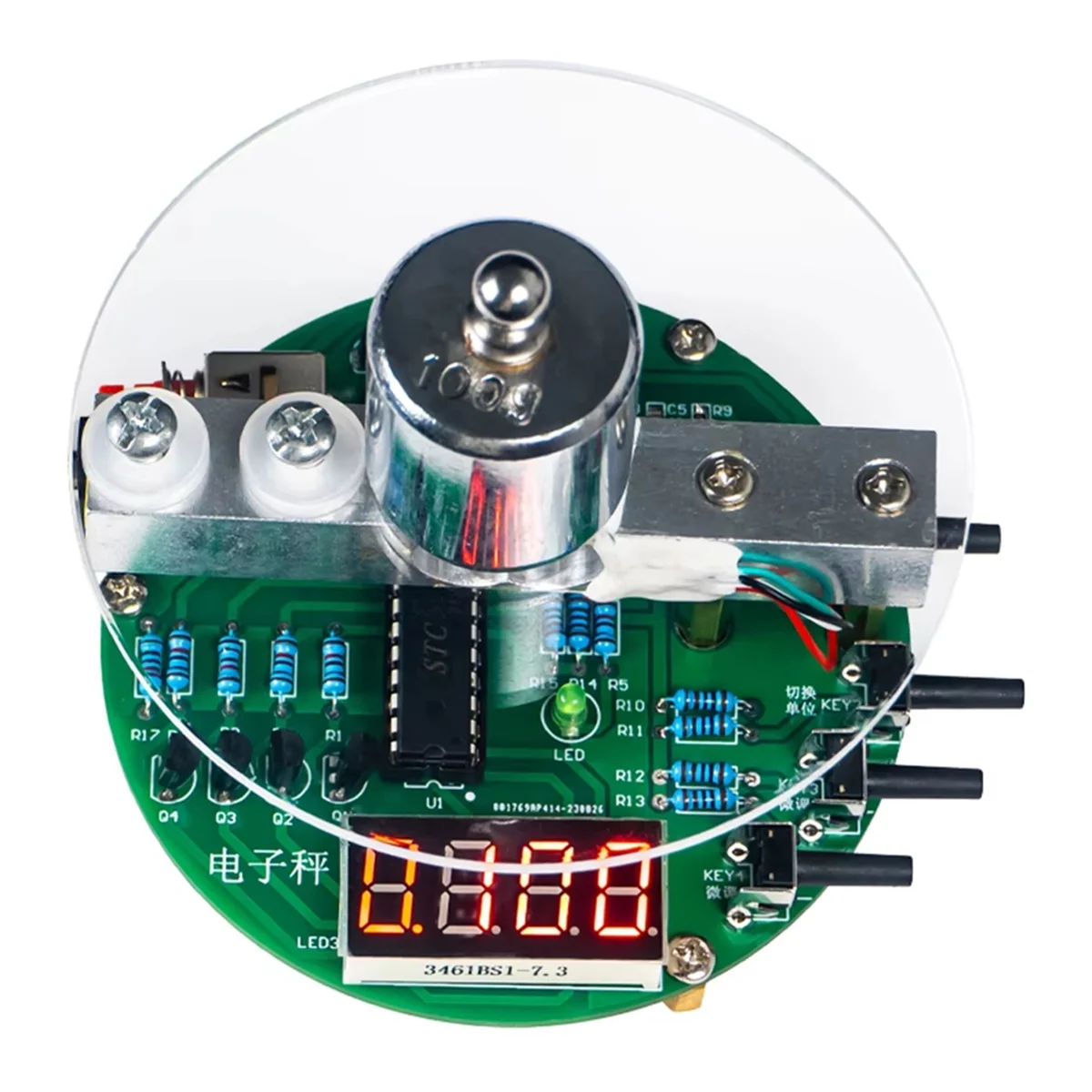 Электронные весы BAAQ DIY Kit, 51 комплект для пайки микроконтроллера с цифровым трубчатым дисплеем HX711, чип 5 В