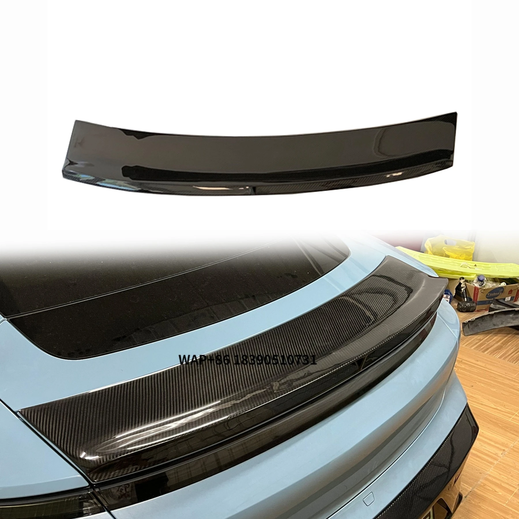 

Taycan Auto Parts Rear Wing Rear Spoiler Wing M Style Dry Carbon Fiber Body Kit Automotive Accessories for Taycan