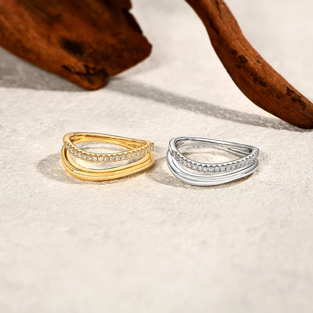 

MINTYBOX штабелируемое кольцо с муассанитом, стерлинговое серебро S925, лабораторные бриллиантовые повседневные кольца для женщин, ювелирные изделия, подарок на Рождество для подруги