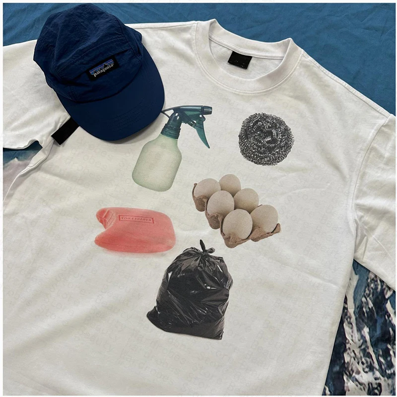 Y2K Loose Couple Top Hot Selling Daily Casual Energetic Cartoon Girl Pure Cotton Printed Short Sleeved T-Shirt Retro Summer
