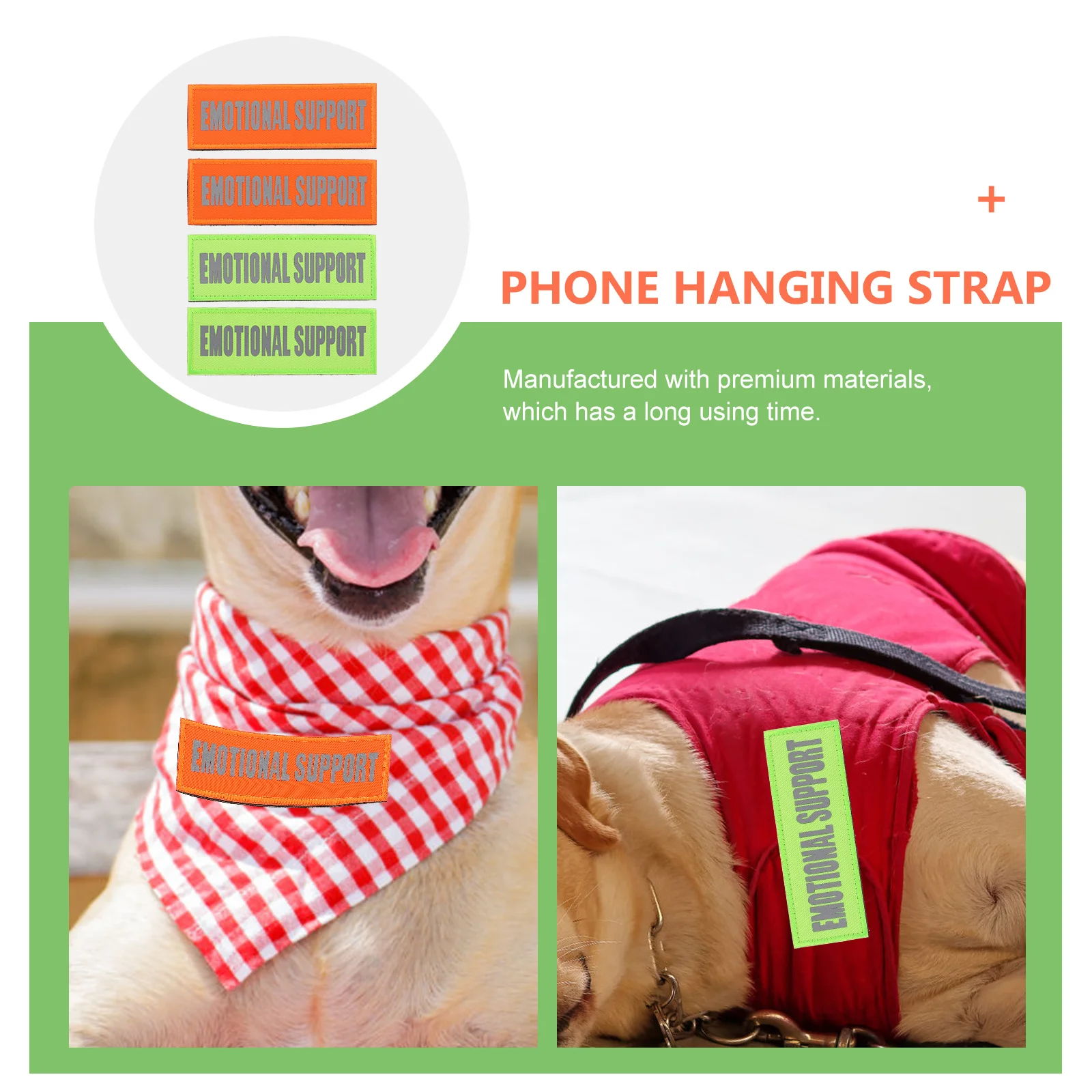 

4Pcs Nylon Dog Patches Wear-Resistant Creative Design Pet Vest Decorations Occasions Dog Patches