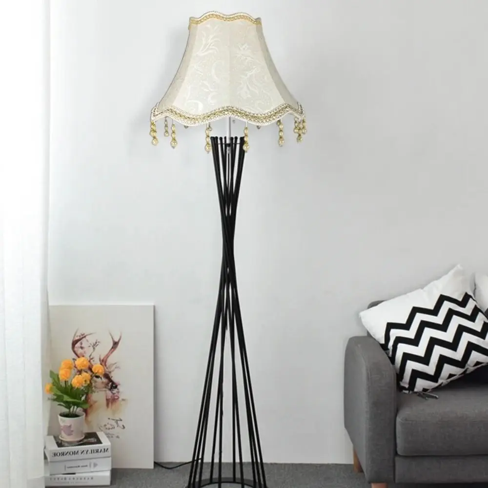 Table Bedroom Decoration E27 Table Lamp Shade European Style 25CM Wall Lamp Cover Cloth Luxury Floor Lamp Dust Cover Wall Lamp