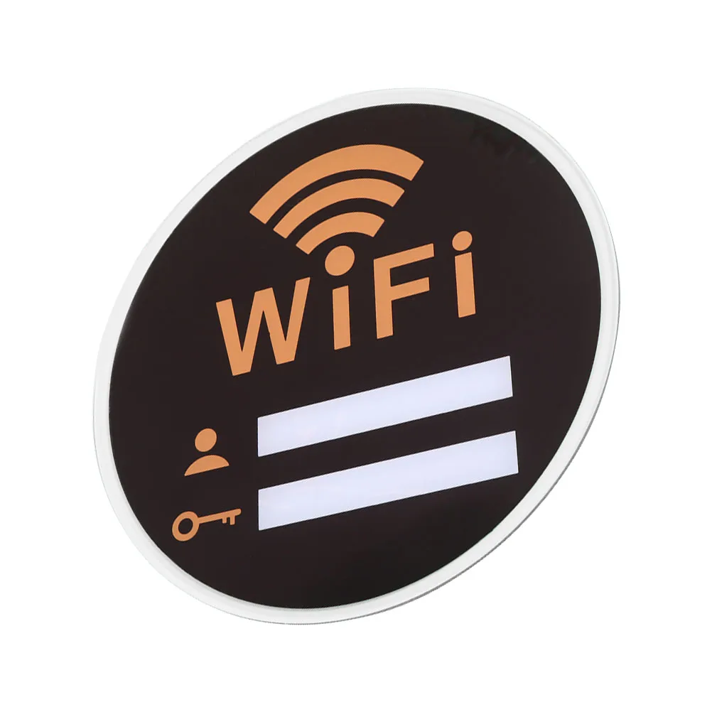 

Acrylic WIFI Sign 30x30cm Wall Mount Password Board for Home Office Network Coverage Guest Room Decor Display Notice