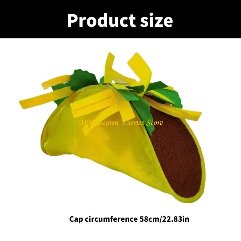 Q39C Tacos en peluche chapeau mexicains accessoires pour fête fête fête fête