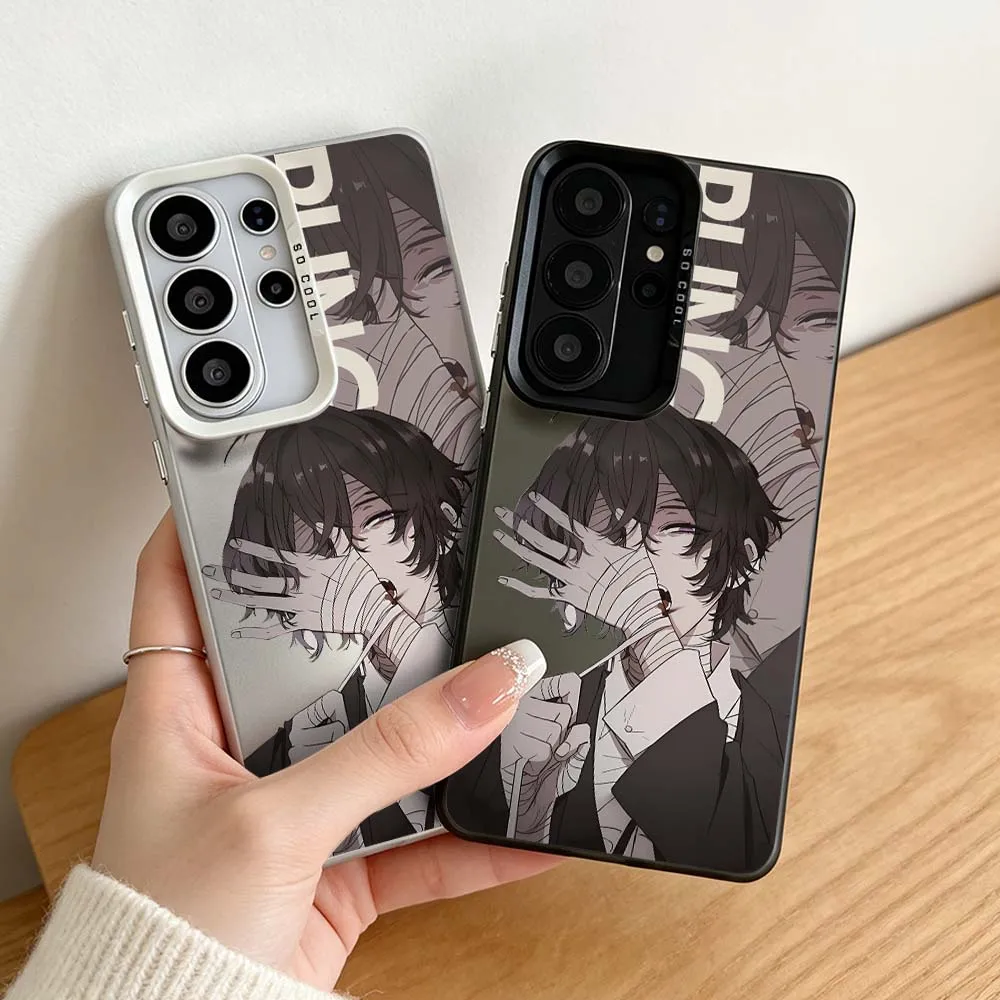 Anime Dazai Osamu For Samsung Galaxy S26 S25 S24 S23 S22 S21 S20 Plus Edge Ultra FE Colored Silver Phone Case Cover