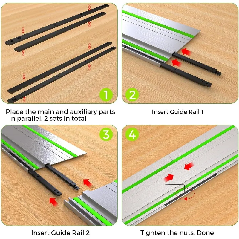 Für Makita /Festool /DeWalt /Bosch Rail Extension Rail Connector Kit, Rail Connector Copy Accessories Replacement