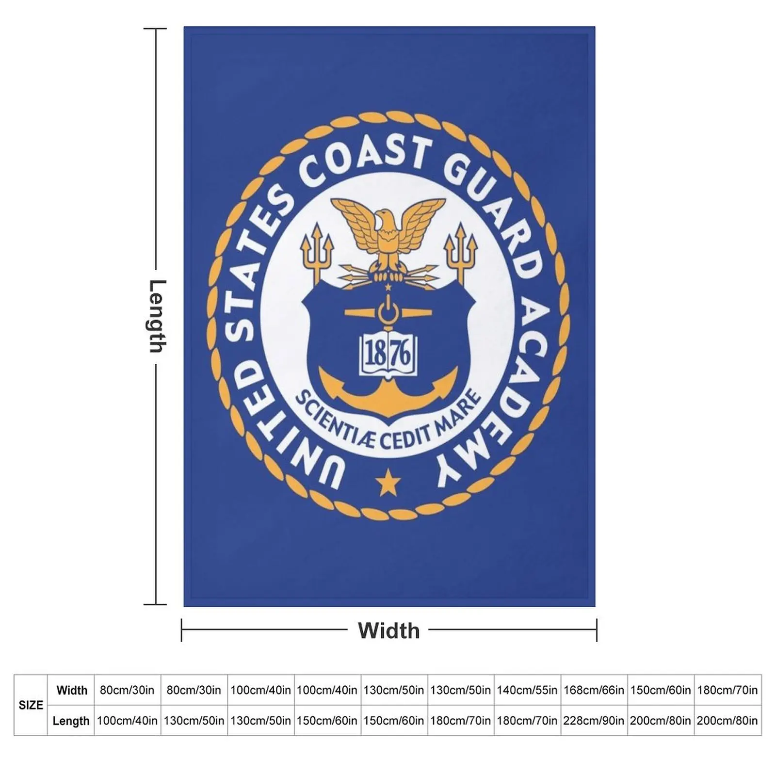 United States Coast Guard Academy Throw Blanket Thins Sofa Quilt Quilt Sleeping Bag Luxury Multi-Purpose Blankets