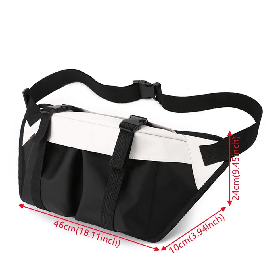 Man Waist Pack Nylon Bag Vintage Crossbody Bag Men's Business Sling Bags Travel Male Casual Waist Pack Shoulder Bag