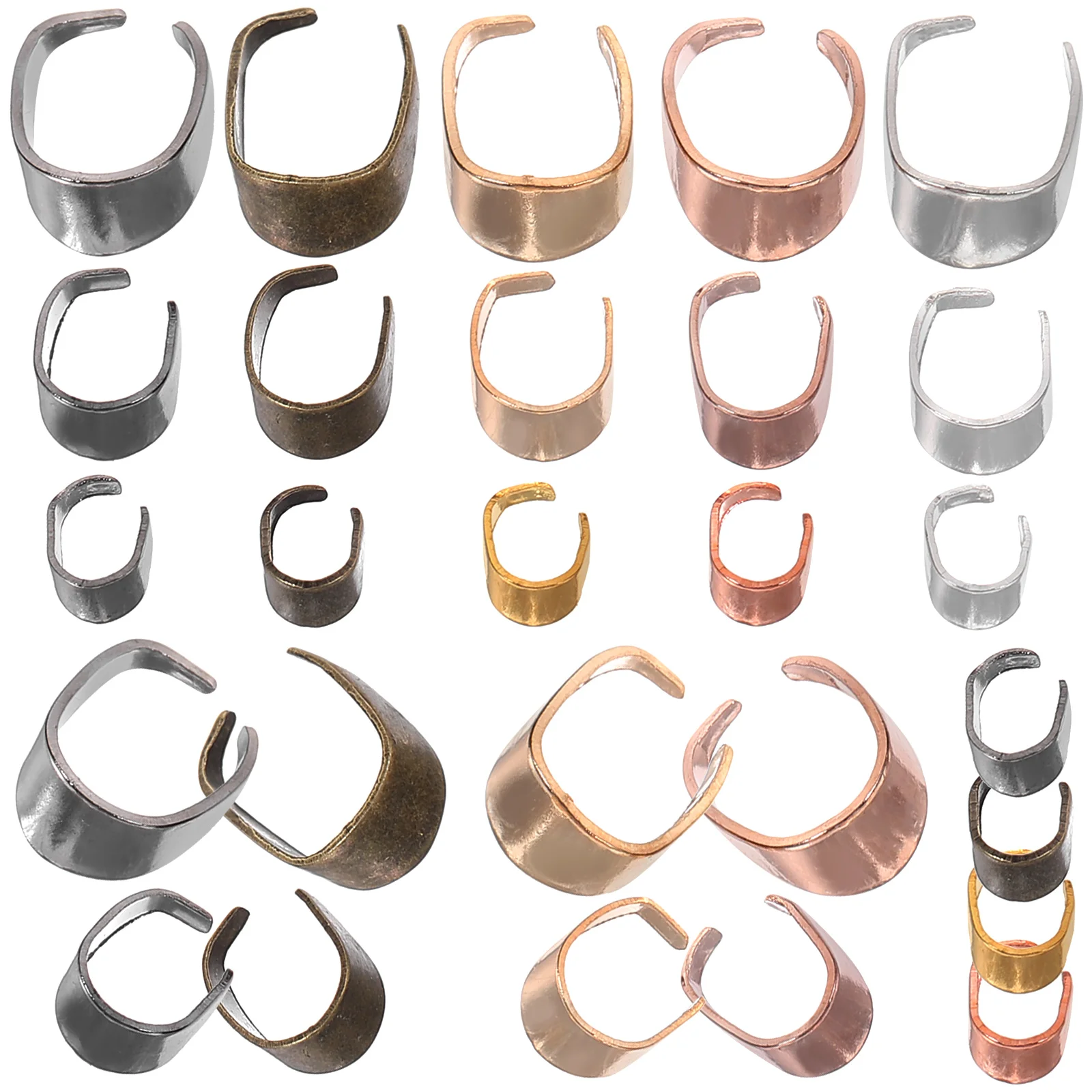 

150 Pcs Pendant Buckle Necklace Charm Holder Findings Jewelry Connector for Clasps Connecting Buckles