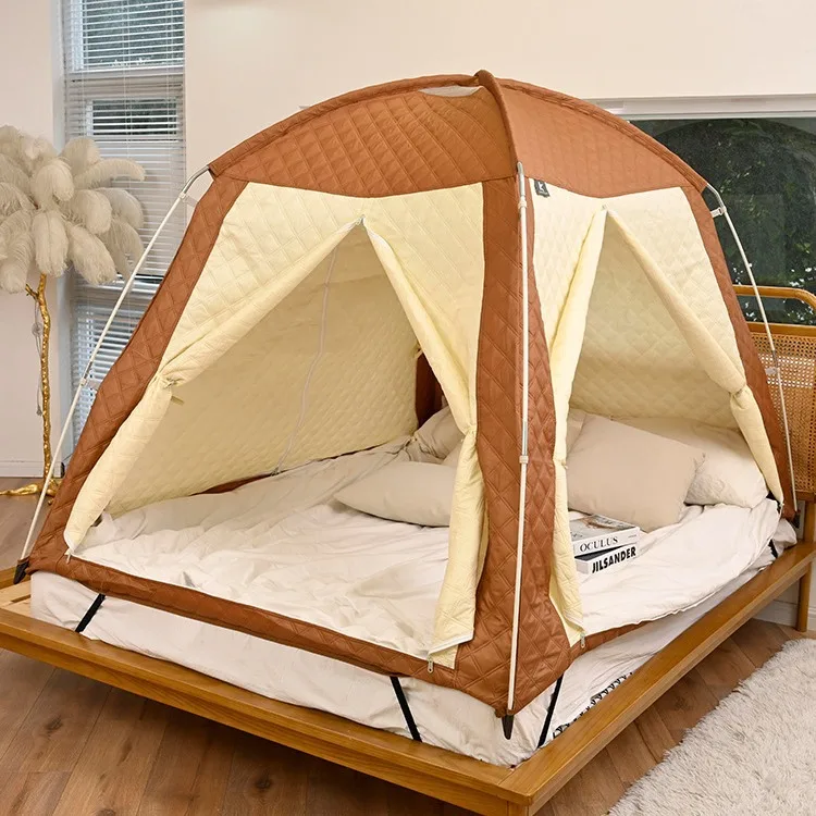 خيمة الشتاء سرير منزلي داخلي دافئ في الخريف والشتاء يندبروف الباردة سميكة الكبار الأطفال مبطن خيمة #3