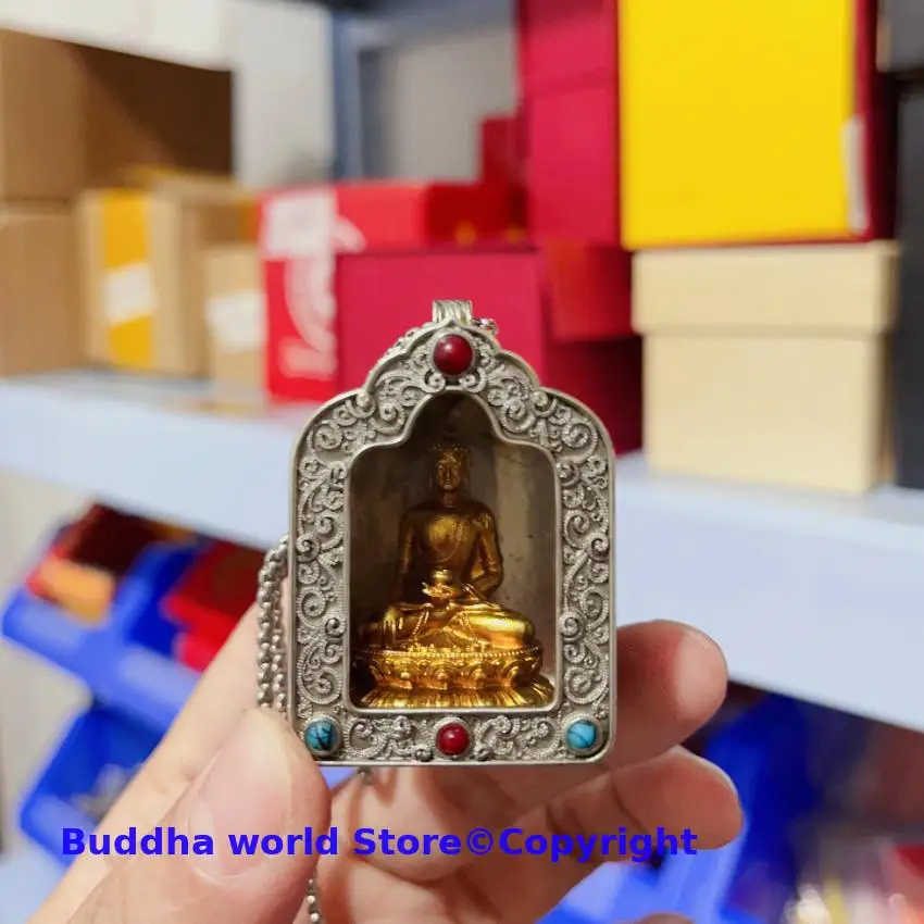 50% off GOOD Portable Amulet Sakyamuni Buddha GUWU HE Personal protection Efficacious talisman bless safety GOOD LUCK Pendant