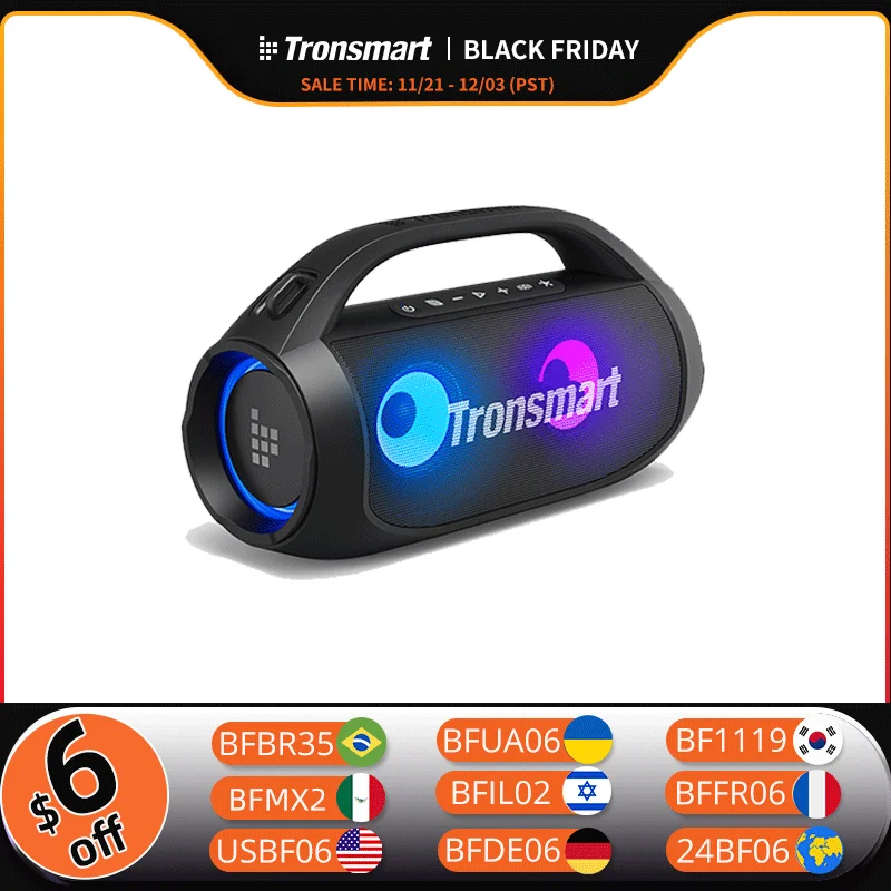 Tronsmart Bang SE Speaker Bluetooth Powerful Speaker with 24-Hour Playtime, Bluetooth 5.3, Portable Handle, for Camping, Outdoor