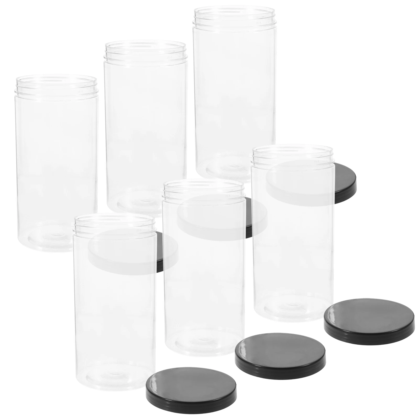 

6pcs Reusable Airtight Storage Jars Cereal Coffee Bean Kitchen Containers With Lid Container Grains Tea Nuts Kitchen Canisters