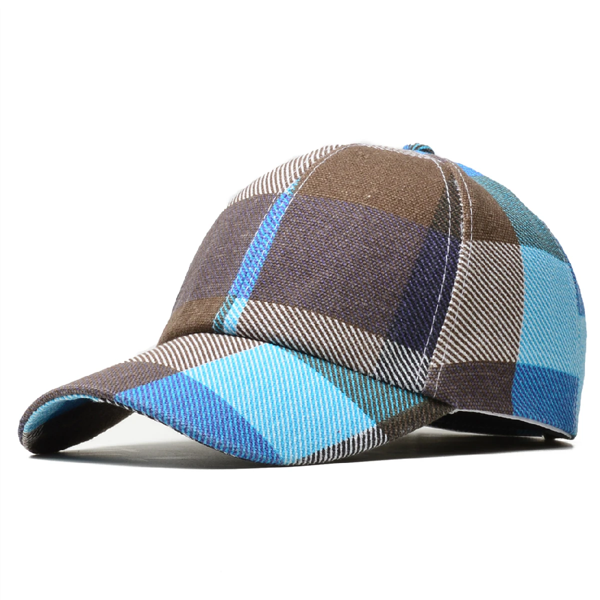 Colored Grids Baseball Caps for Men Women Sun Outdoor Baseball Dad Hats