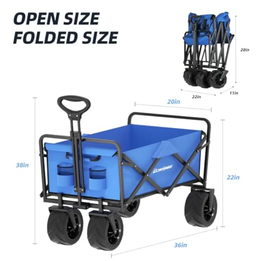 Wagons Carts Foldable Heavy Duty 350Lbs Capacity