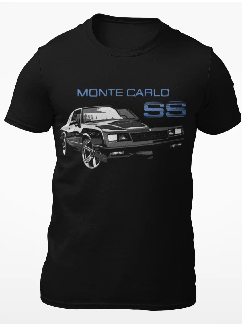 84 Monte Carlo SS Classic Vintage Car T-Shirt Short Sleeve Casual 100% Cotton O-Neck Summer Mens T-shirt Size S-3XL